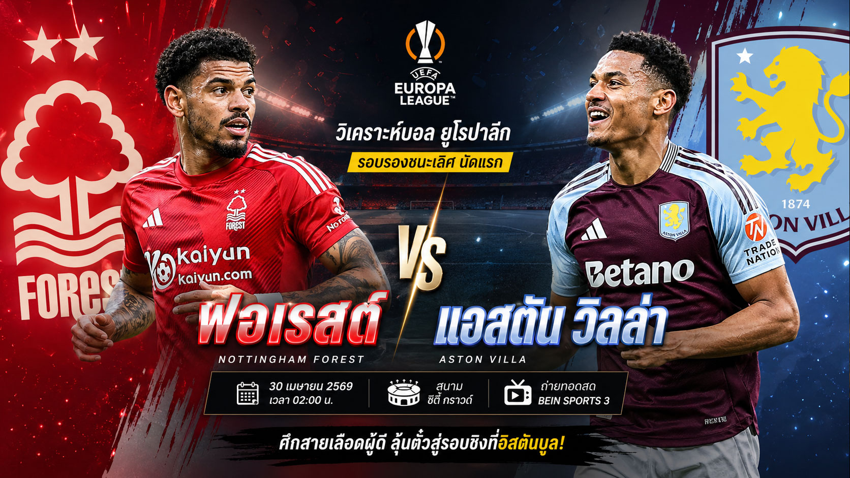 วิเคราะห์บอล ฟอเรสต์ vs แอสตัน วิลล่า