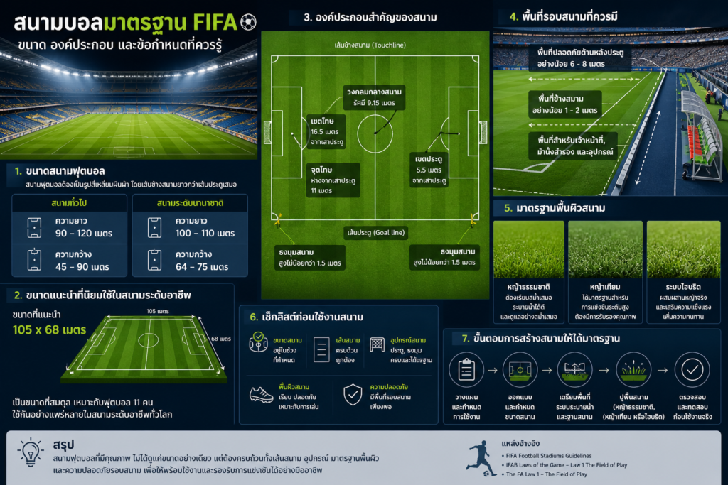 สนามบอล มาตรฐาน fifa