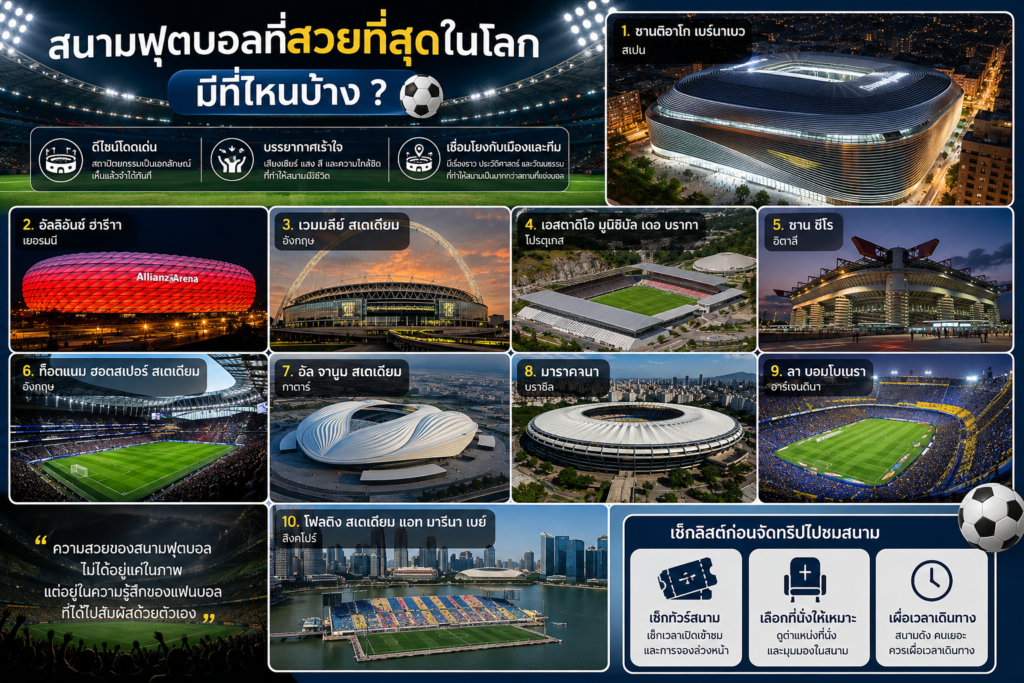 สนามฟุตบอลสวยที่สุด